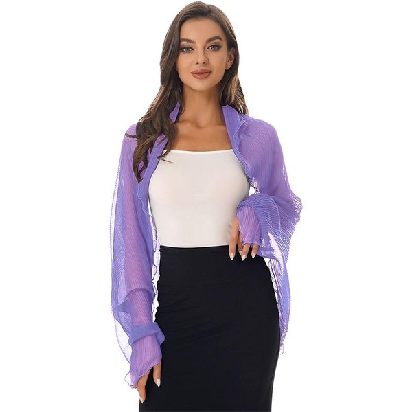 Chal Verano Playa Sexy Moda Mujer Liso Gasa Blusa Larga Bikini Cubre Traje Suelta Protector Solar CóModo Poncho M Brown-image