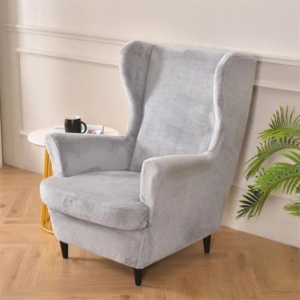 Funda De SillóN Orejero De Felpa Gruesa EláStica Fundas De SillóN EláSticas Removibles Lavables Fundas EláSticas Para Sofá Individual Con Funda Para CojíN De Asiento-image