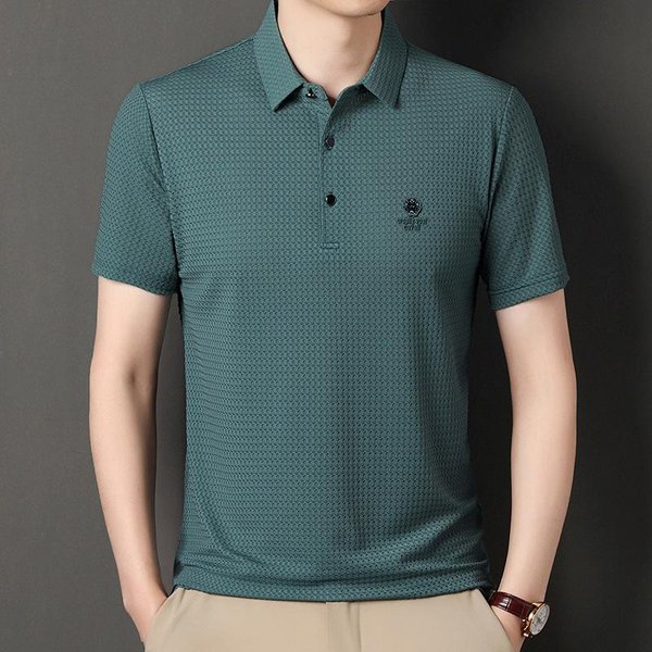 Polo De Manga Corta Para Hombre, Camiseta De Media Manga Con Solapa Informal A La Moda De Verano Para Hombre Xxxxl Gray-image