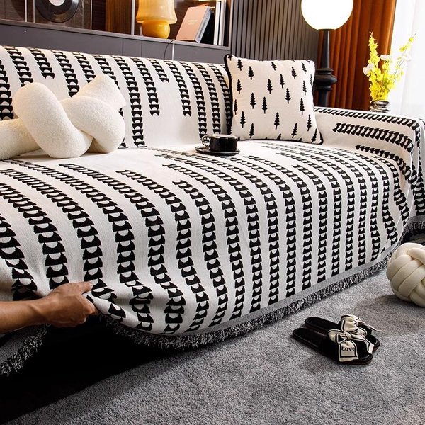 Toalla De Sofá De Chenilla, SensacióN De Lujo Ligero Y Alta Gama, Manta De Sofá De Cobertura Completa, Universal Para Todas Las Estaciones, Lavable, Tela Protectora Para Sofá AntiarañAzos Para Gatos 180*130Cm-image