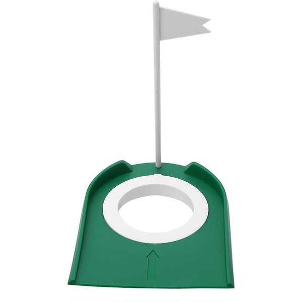 Taza De Putting De PláStico Para Golf Interior Exterior, Ayudas De PráCtica Con Agujero Ajustable, Bandera Blanca-image