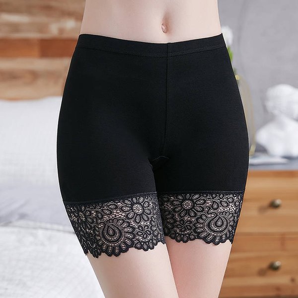 Spodnie Ochronne AntypośLizgowe Letnie Koronkowe Plus-Size Trzypunktowe Legginsy Cienkie Spodnie Ochronne Dla Kobiet M-image