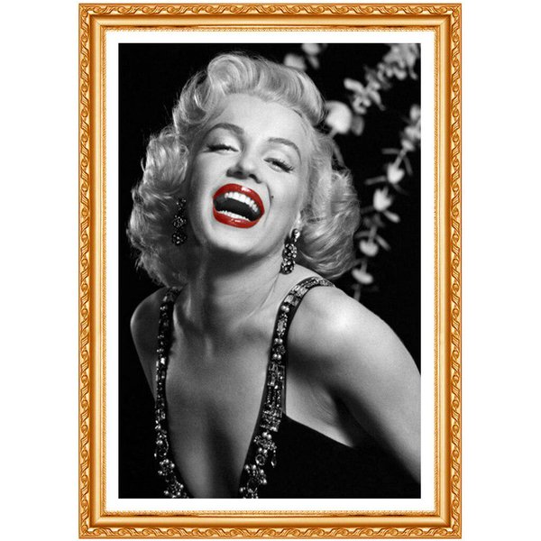 5D Diy Diament Haft Marilyn Monroe Sexy Lady Diament Malarstwo PełNe OkrąGłE WiertłO Home Decor 20X30CM Gray-image