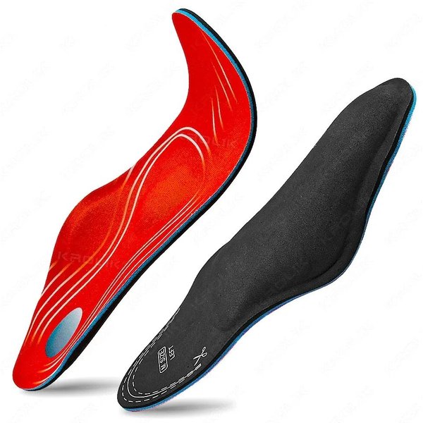 Las Mejores Plantillas OrtopéDicas Para Pies Planos, Soporte De Arco, Suelas De Zapatos OrtopéDicos De EVA Para Tacones Altos, Fascitis Plantar, Hombres Y Mujeres. S EU38-40 Rojo-image