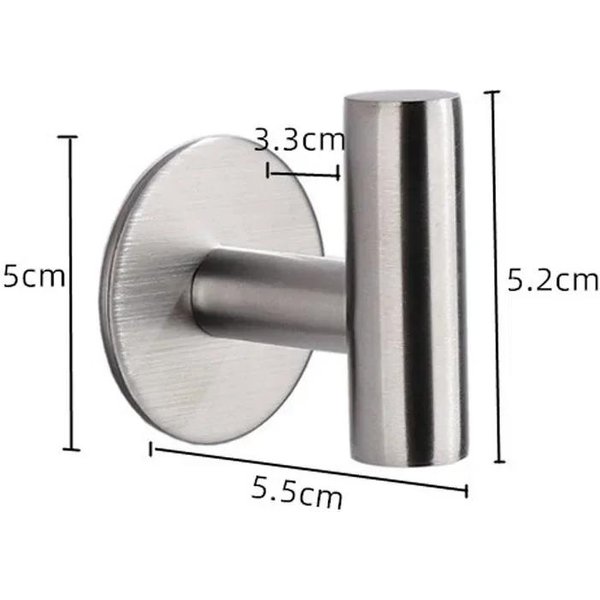 Ganchos Para Toallas De BañO, De Acero Inoxidable, Para Colgar En La Pared, Resistentes, Para Dormitorio, Cocina, BañO. Plata-image