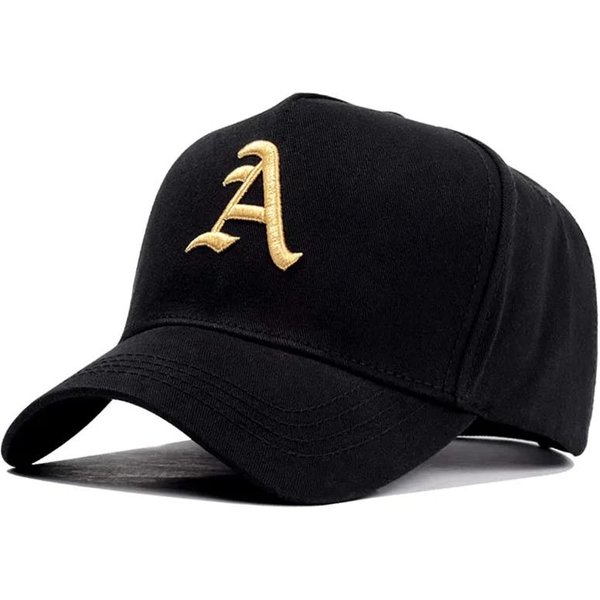 Gorras De BéIsbol Bordadas Con Letra A Unisex Primavera OtoñO Exterior Ajustables Gorros Casuales Sombrero Protector Solar Gorra Deportiva-image
