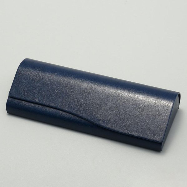 SkóRzane Modne Etui Na Okulary Jednokolorowe SkóRzane Etui Na Okulary PrzeciwsłOneczne SkóRzane Etui Na Okulary W Stylu Vintage MężCzyźNi Niebieski-image
