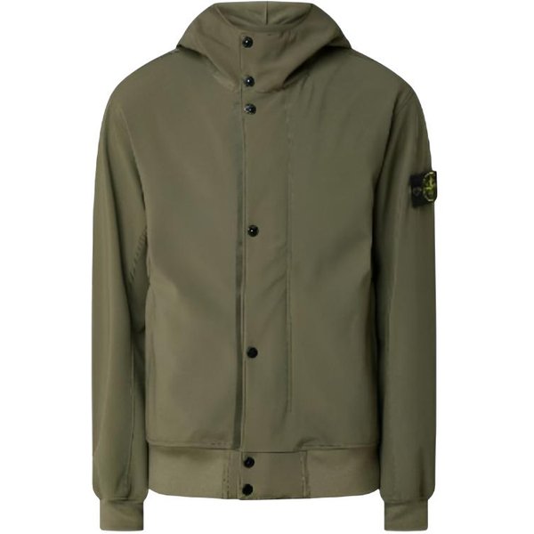 Stone Island Ss26 Soft Shell Kurtka Z Kapturem JednorzęDowa DłUgi RęKaw MęSkie Kurtki L1S154100118S0A22-V005G XL-image