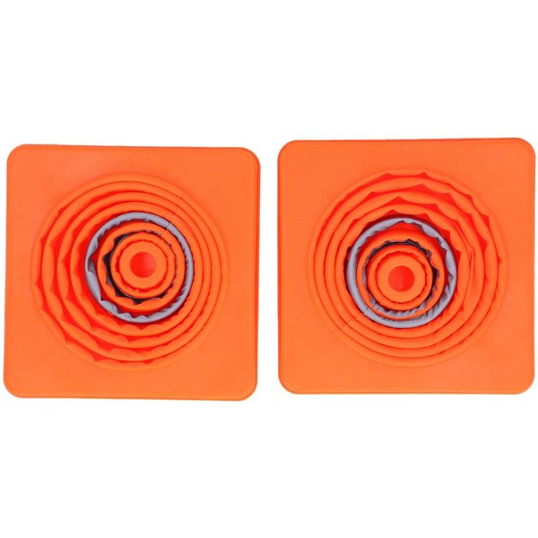 2 Unidades Conos De Seguridad Vial Plegables Multiusos Cono Pop Up Con Collar Reflectante Naranja Para-image