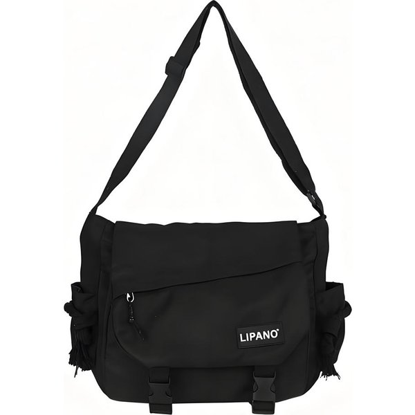 Torba Na Ramię DużA Pojemność Torba Crossbody Retro Workwear Torby Listonoszki Dla Kobiet Nylonowe Torebki Black-image