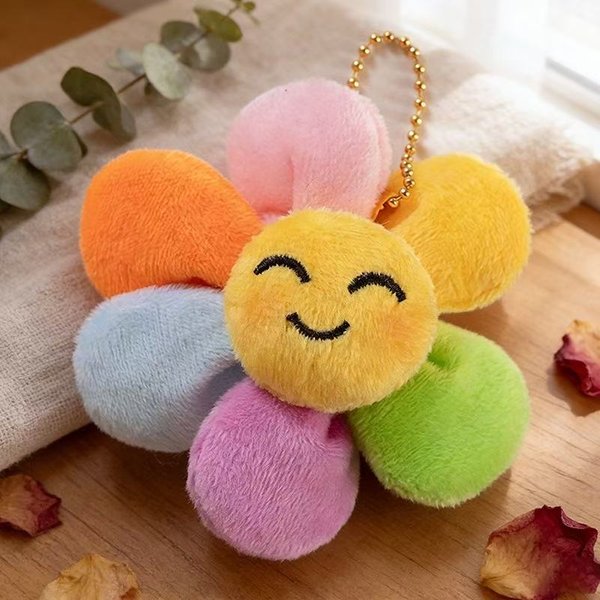 Colgante De Girasol MáS Reciente Peluche De Peluche Kawaii MuñEca Hecha A Mano Dibujos Animados Anime Divertido, CáLido, Lindo Regalo De CumpleañOs MuñEca 0-10Cm-image