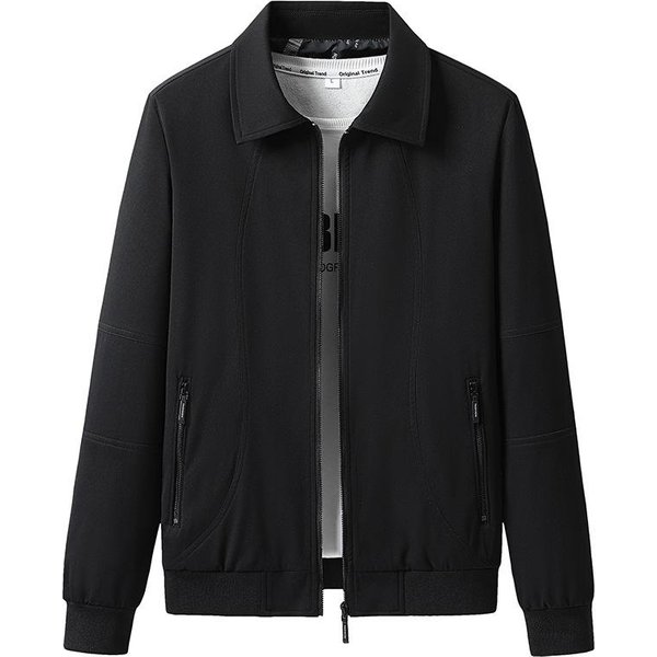 Nueva Tendencia OtoñAl VersáTil Casual Juvenil Chaqueta Para Hombre Solapa 5XL Black-image