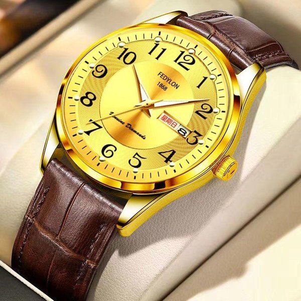 Reloj De Movimiento De Cuarzo Totalmente AutomáTico Para Hombre Luminoso Calendario Impermeable Negocios Acero Reloj Para Personas De Mediana Edad Y Mayores Minimum-image
