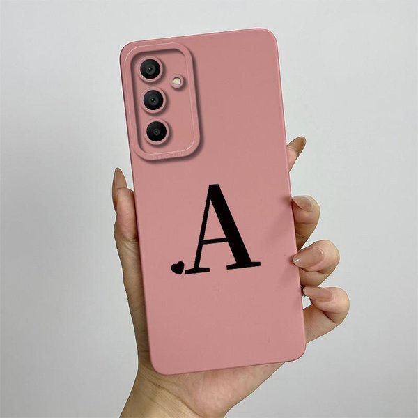 For Samsung Galaxy A25 2023 Case Samsung A15 A35 A55 5G Luxury Letters Liquid Cover For Galaxy A15 A 25 35 55 Soft Fundas Bumper Samsung A25 Gray-image