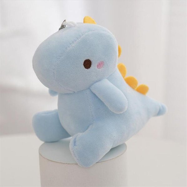 12Cm SiedząCy Dinozaur Pluszowa Zabawka Mini Urocza Lalka Breloczek Dla Dziewczynek Breloczek Do Torby Dekoracja Z Tkaniny 11Cm-30Cm White-image