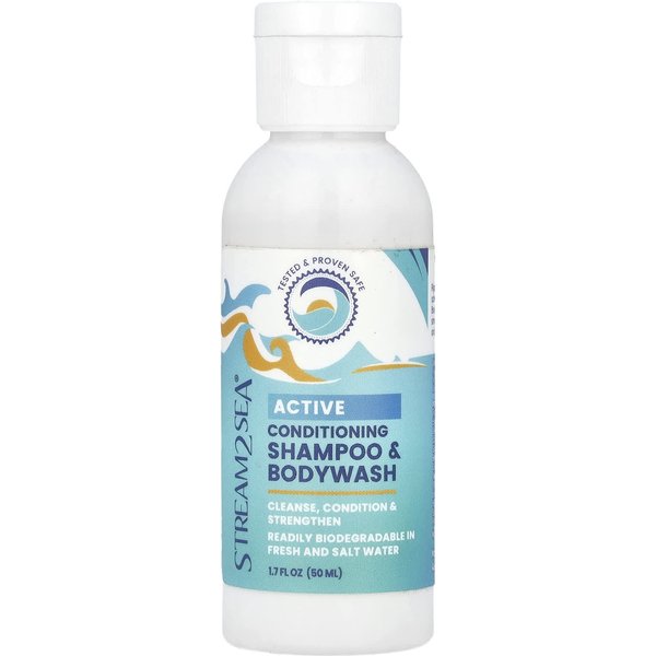 Stream2Sea, Aktywny Szampon I żEl Pod Prysznic, 1,7 Fl Oz (50 Ml) White-image