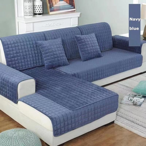Nowoczesny Gruby Pikowany Aksamitny Pokrowiec Na Sofę Zimowy Pluszowy AntypośLizgowy RęCznik Na Sofę MięKki Pokrowiec Na Sofę Do Salonu Mata Na Okno Wykuszowe 70X90Cm 1Pc-image