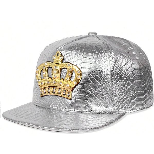 Unisex Kapelusze Hip-Hopowe Z Metką Korony Z Diamentami Wiosna Jesień Outdoor Regulowane Codzienne Czapki Baseballowe Czapki Truckerka Kapelusz PrzeciwsłOneczny Gray-image