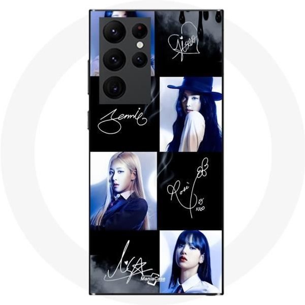 Coque Maniacase Pour Samsung Galaxy S23 Ultra Blackpink Signature Photo-image