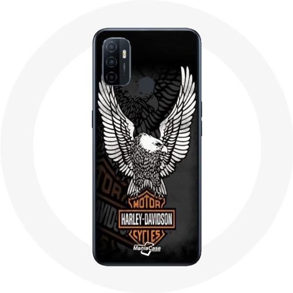 Funda Oppo A53 - Harley Davidson - Flexible - Negra - ProteccióN - Mixta-image