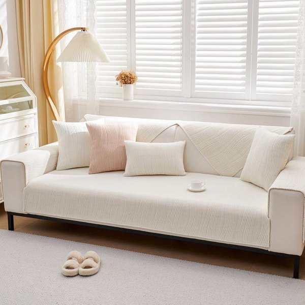 Alfombra De Sofá De Felpa Espesar Invierno CáLido Fundas De Sofá Para Sala De Estar Antideslizante Color SóLido Protector De Sofá Universal Fundas DecoracióN 70X70Cm 1Pcs-image