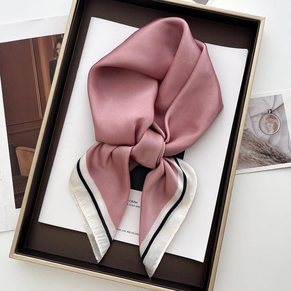 Nuevo PañUelo Cuello Satinado Femenino Estampado Paisley Cuadrado Para El Cabello Foulard Cinta Para La Cabeza Chal PañUelos De Cabeza PañUelo De Cuello Bandana Mujeres 70X70Cm Gray-image