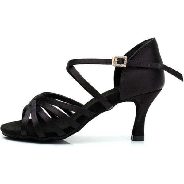 Buty Do TańCa LatynoamerykańSkiego Damskie Na Wysokim Obcasie Jedwabne Buty Do TańCa Damskie MięKka Podeszwa Buty Do TańCa Na Obcasie 8,5 Cm Dla DziewcząT Buty Do Salsy Buty Do TańCa Towarzyskiego 34-image