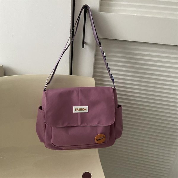 Damskie Szkolne Torby Listonoszki Dla Nastolatek Torba Na Ramię Damskie Markowe Torebki DużA Pojemność Solidne PłóCienne Torby Crossbody-image