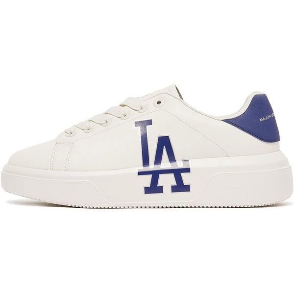 Zapatillas MLB Chunky Classic De Cuero SintéTico Estampado Grande Antideslizantes Amortiguadoras Resistentes Al Desgaste De CañA Baja Unisex Azul Blanco 3ASXXA11N-07INS 38 White-image