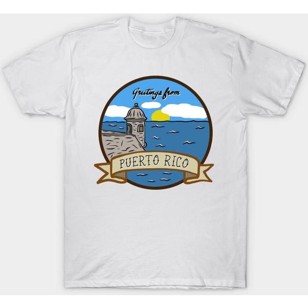 Camiseta Mujer Puerto Rico Estampado Harajuku Kawaii Verano Manga Corta Camiseta Femenina Top Tee 4XL Blanco-image