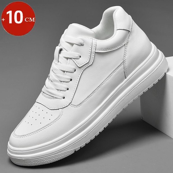 10Cm 8Cm Prawdziwa SkóRa Buty PodwyżSzająCe Na Koturnie Buty PodwyżSzająCe Wzrost WyżSze WkłAdki MęSkie Trampki Sportowe Buty Codzienne 42 Gray-image