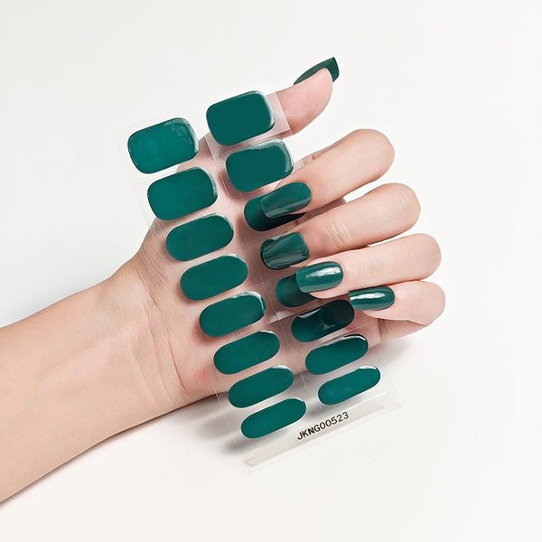 Pegatinas Semi-Curadas SóLidas Cobertura Total LáMpara UV Tiras De Gel Para UñAs DecoracióN De Manicura Puras Duraderas-image