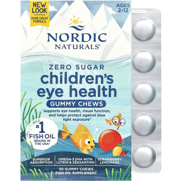 Nordic Naturals, Gomitas Para La Salud Ocular Para NiñOs, Sin AzúCar, Edades 2-12, Sabor Limonada De Fresa, 30 Gomitas Masticables-image