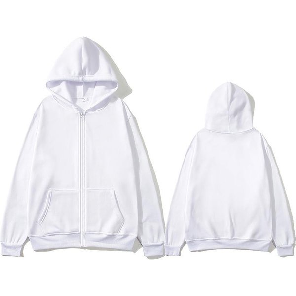 MęSka Bluza Z Kapturem, Polar, Sweter Z DłUgim RęKawem, Bluzy Z Kapturem, Zapinana Na Zamek, Bluza Z Kapturem Dla MężCzyzn, Bluza Sportowa, Kurtka Z Kieszenią, Jednokolorowy PłAszcz Sportowy XL BiałY-image