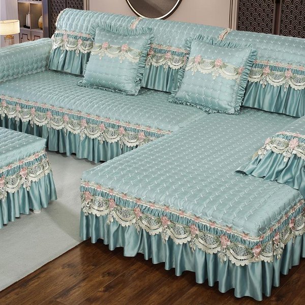 TecnologíA De Bordado Jacquard Funda De Sofá Tejido CóModo CojíN De Asiento Antideslizante Universal Para Cuatro Estaciones Toalla De Sofá Minimalista 70X70Cm 1Pcs-image