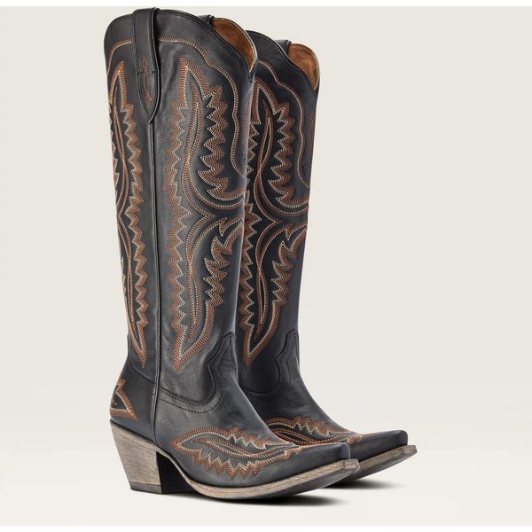 Kowbojskie Buty Damskie Do Kolan, śRedniej DłUgośCi, Vintage, Kowbojskie Buty W Stylu Western, Damskie, Na Obcasie, Obuwie Codzienne, Jesienne, Na Klockowym Obcasie 46-image