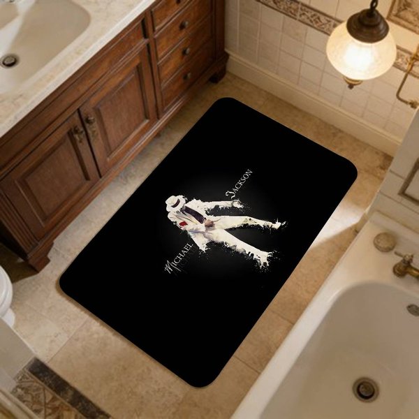 Piosenkarz Pop Michael Jackson Dywanik Do Przedpokoju Zmywalny AntypośLizgowy Dywanik Do Salonu Strefa Sofy I Krzeseł Wycieraczka Do Kuchni Dywanik 40X60 Cm-image