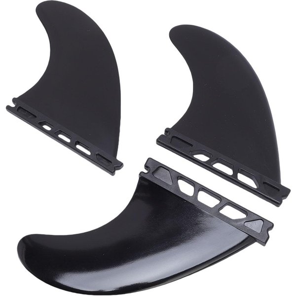 Juego De 3 Quillas Para Tabla De Surf Resistentes De PVC Izquierda Centro Derecha Para Longboard Shortboard Tabla De Paddle Surf Negro-image