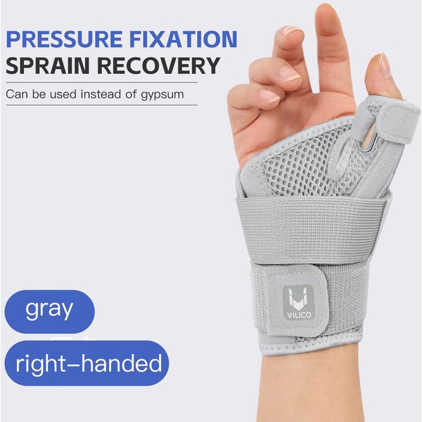 FéRula De Soporte De MuñEca Transpirable Para TúNel Carpiano Artritis Esguince De Mano Tendinitis Alivio Protector De FéRula Profesional Gray-image