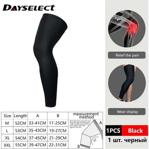 1 Pieza Rodillera EláStica Larga Soporte Manga Deportiva Fitness Rodillera Equipo De ProteccióN Rodillera Baloncesto Correr M-image