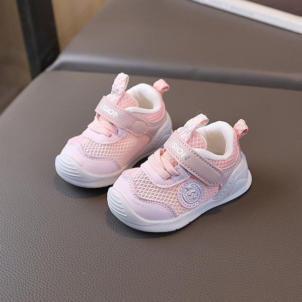 Buty Dla NiemowląT - Buty Funkcjonalne - Buty Do Nauki Chodzenia - AntypośLizgowa MięKka Podeszwa Dla NiemowląT - Siateczkowe Buty Dla Dziewczynek 18 RóżOwy-image