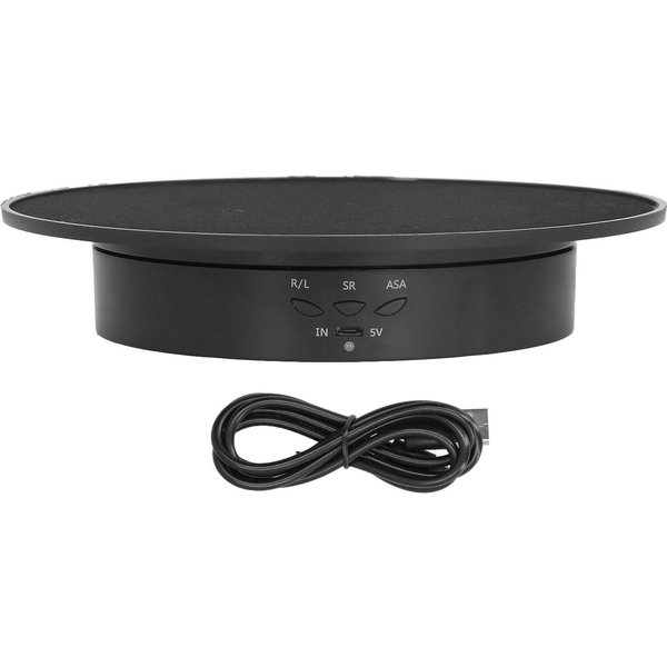 Soporte De ExhibicióN Giratorio Motorizado De 200 Mm Ajustable A 3 Velocidades Alimentado Por USB EléCtrico Para JoyeríA-image