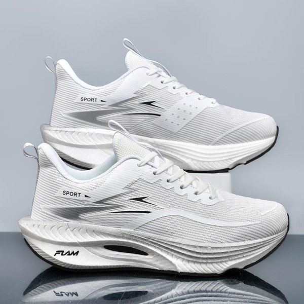 Zapatillas De MaratóN Hombre Zapatillas Casuales CóModas Ligeras Deportivas Para Correr Para Mujer Tenis Caminar Trotar Gimnasio Calzado 43 White-image