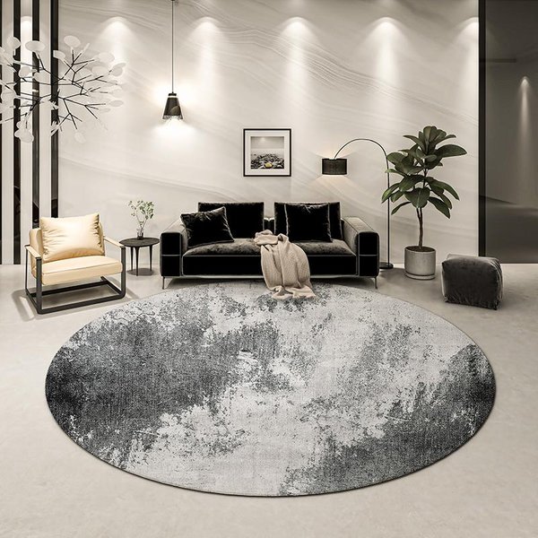 Luksusowy WystróJ Sypialni OkrąGłY Dywan Nowoczesne Dywany Do Salonu Zmywalny Dywanik Nocny MięKki Dywanik Zmywalna Mata PodłOgowa Do Salonu Diameter 120Cm-image