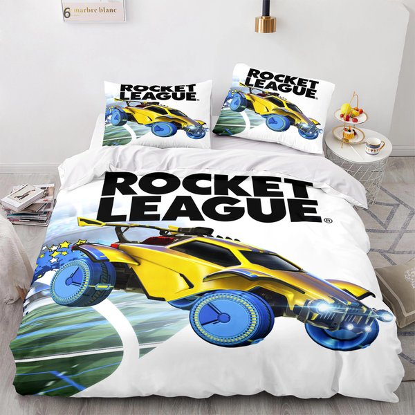 PośCiel Rocket League Pojedyncza Twin PełNa Queen King Rozmiar SamochóD Tematyczna Poszewka Na KołDrę Do Pokoju DziecięCego 135X200Cm 2Pcs-image