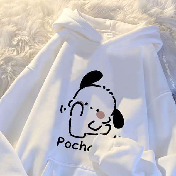 DziewczęCa Bluza Z Kapturem Bluza Pochacco Urocza Bluza Ubrania Kawaii DziewczęCa Bluza Wiosna Jesień Bluza DziecięCe Topy 140-image