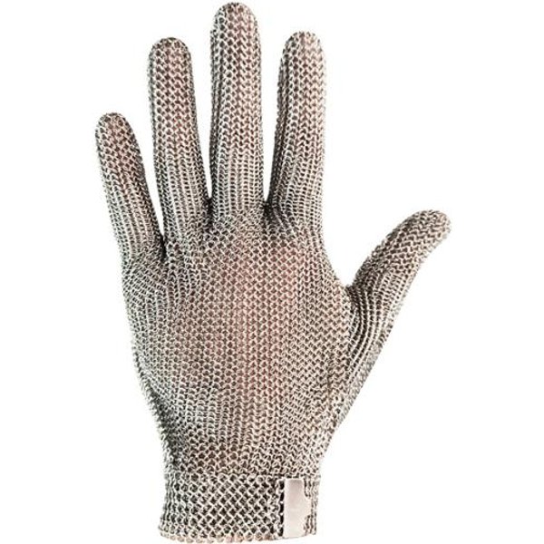 Guante Resistente A Cortes Malla De Acero Inoxidable Guante MetáLico Hebilla De MuñEca Ajustable Guantes Multiusos Guante De Carnicero Para Cocina M Gray-image