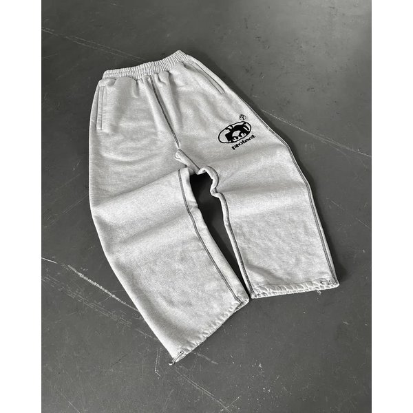 Roadvibe Streetwear Spodnie Dresowe Spodnie Y2K Harajuku Hip Hop Gotyckie Retro Paski LuźNe Codzienne Spodnie MęSkie Damskie Elastyczny Pas Spodnie Joggingowe L Gray-image