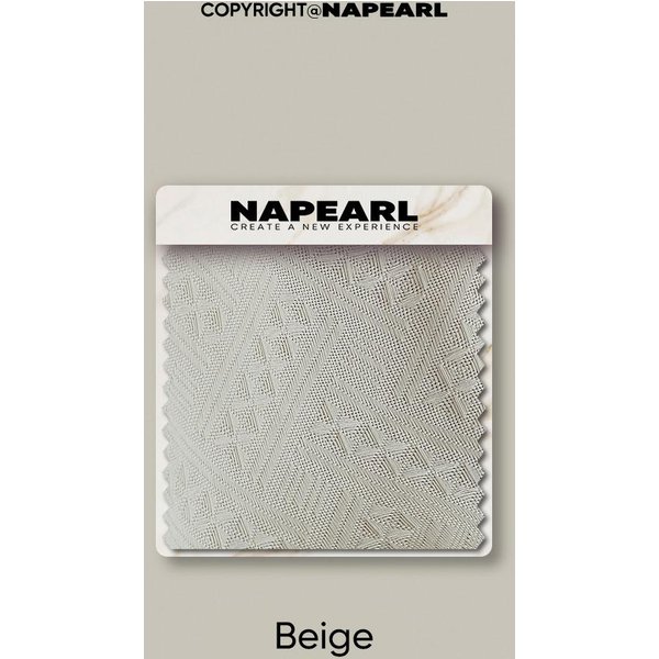 1 Szt. Napearl Elegancka BiałA Koronkowa Tiulowa ZasłOna Styl Europejski Prywatność Przezroczyste ZasłOny Do Sypialni Kuchni Salonu Okna W100Cm X L130Cm BeżOwy-image