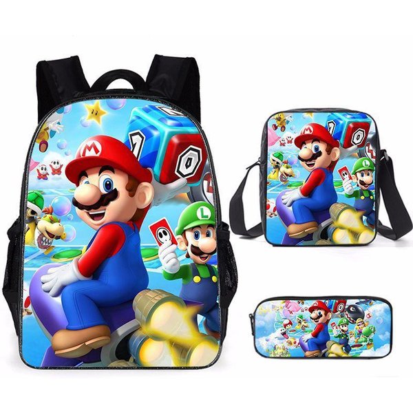 Mario, Mochila Escolar Primaria Y Secundaria, Mochila Infantil, Mochila De Dibujos Animados. Backpack-image